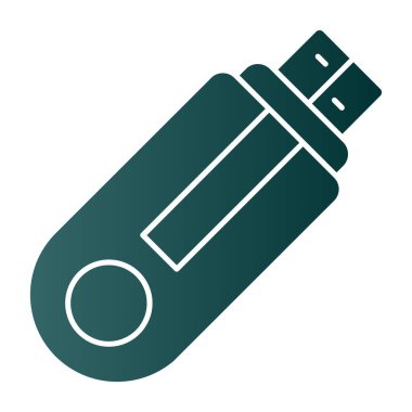 Usb satır simgesi. Tasarım için web şarkısı.