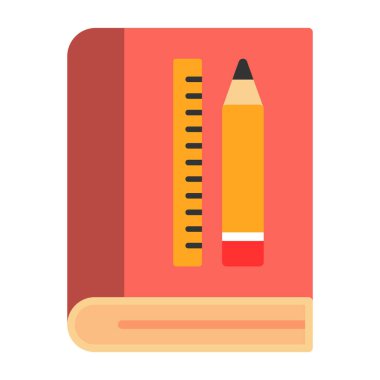 Kitap simgesi, vektör illüstrasyonu basit tasarım