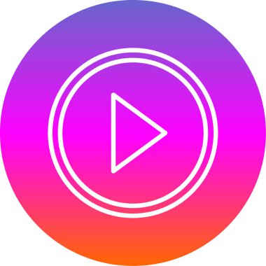 Düğme basit simge tasarım vektörü resimlemesini oynat