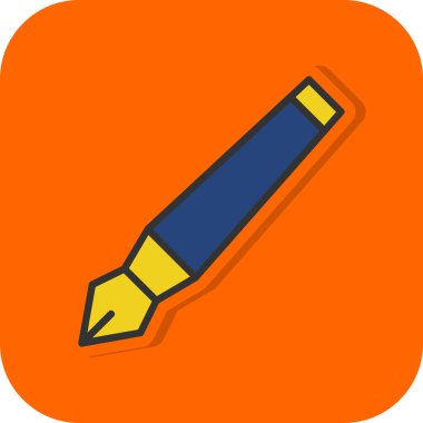 mürekkep kalem simgesi, vektör illüstrasyonu  