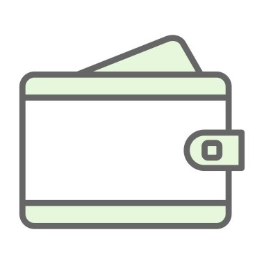 Cüzdan simgesi, vektör illüstrasyonu  