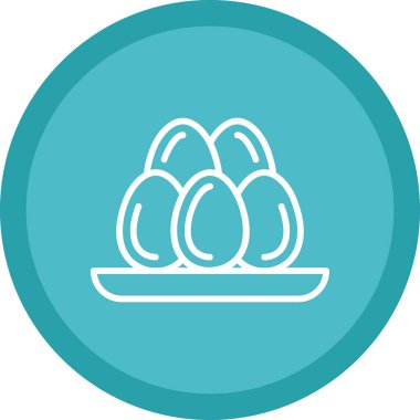 Tavuk yumurtası. Web simgesi basit illüstrasyon