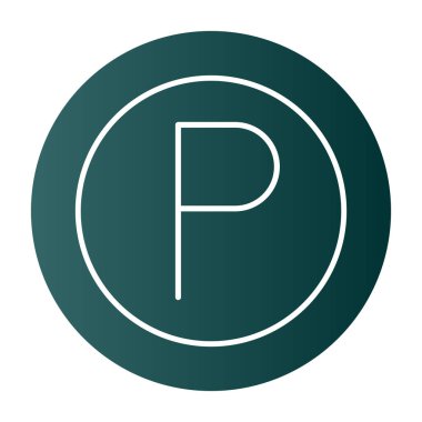 araba park simgesi vektör illüstrasyon                  