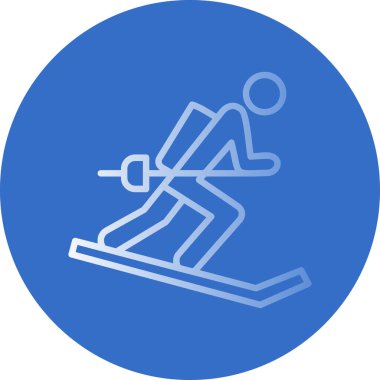 Düz kayak simgesinin vektör grafiği 