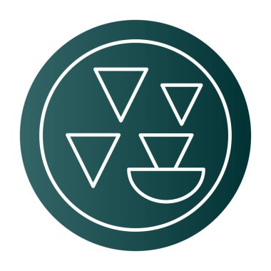 güzel ve yeşil çizgi vektör simgesi