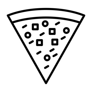 Pizza yaratıcı ikon vektör illüstrasyonu                