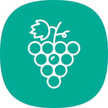 Üzüm. Web simgesi basit illüstrasyon