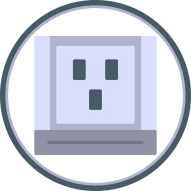 soket vektör simgesi, tasarım illüstrasyonu 