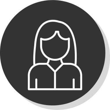 kadın avatar simgesi, vektör tasarımı 