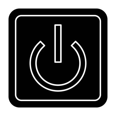 Güç Düğmesi simgesi, vektör illüstrasyonu 