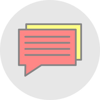 sohbet baloncuğu ileti vektör çizgisi simgesi 