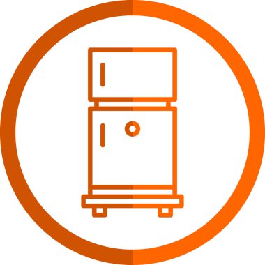 Buzdolabı. Web simgesi basit illüstrasyon
