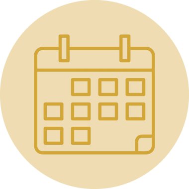 basit takvim simgesini, vektör çizim