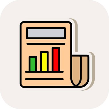 gazete simgesi, vektör illüstrasyonu basit tasarım