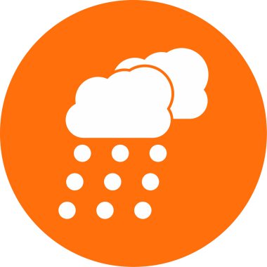 Kar bulutları hava durumu ikonu, vektör illüstrasyonu 