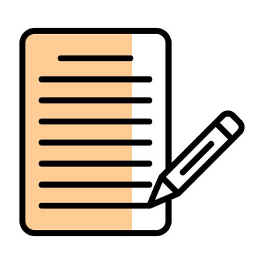 Kalem simgesi. Web için kalem vektör simgelerinin özet çizimi