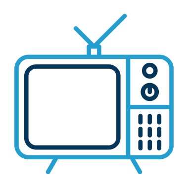 televizyon web simgesi vektör illüstrasyonu