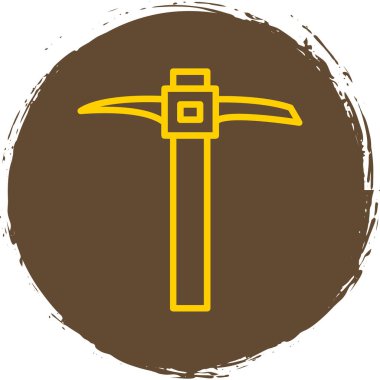 Kazma simgesi vektörü. düz resimleme                        