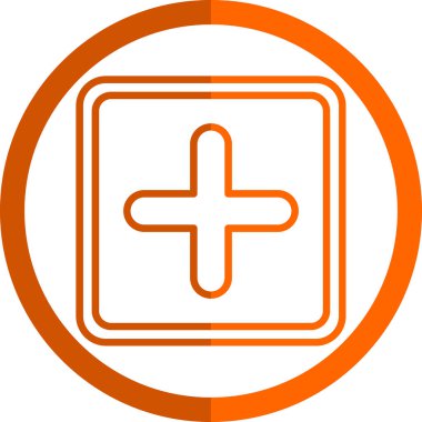 Artı işaret simgesi, vektör illüstrasyonu