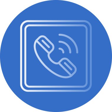 - Telefon. Web simgesi basit illüstrasyon 