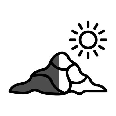 Güneş Simgesi Vektör illüstrasyonu