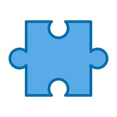 parça bulmaca izole vektör simgesi 