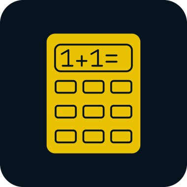 Basit Hesaplayıcı Simgesi, vektör illüstrasyonu