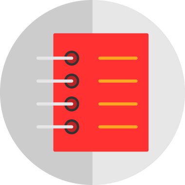 Modern Not Defteri simgesinin vektör illüstrasyonu                            