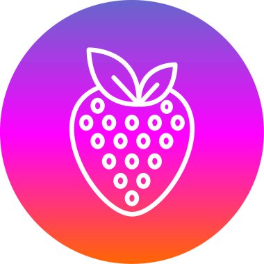 Çilek simgesi, vektör çizimi 