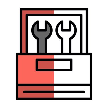 araç kutusu simgesi, vektör illüstrasyonu basit tasarım