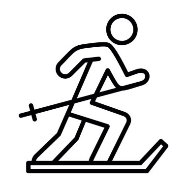 Kaykay simgesi olan adam, taslak biçimi