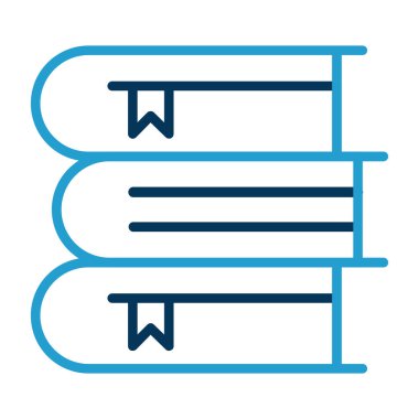 Kitap simgesi, vektör illüstrasyonu basit tasarım