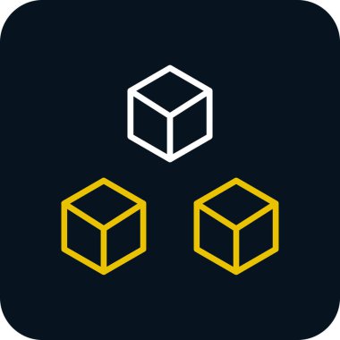 üç küp web simgesi, illüstrasyon vektörü 