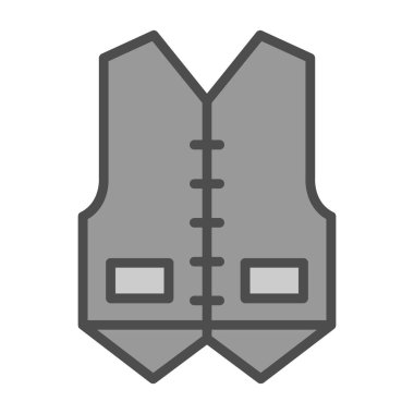 Yelek giysi simgesinin vektör illüstrasyonu 