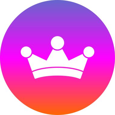 taç düz vektör simgesi 