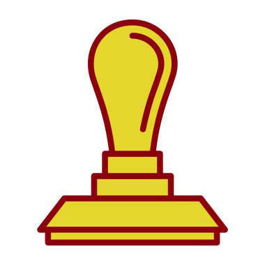 Plastik damga web simgesi basit illüstrasyon arkaplanı 