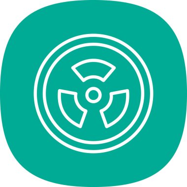 Radyasyon işareti web simgesi basit illüstrasyon 
