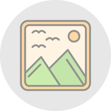 resim simgesi, vektör illüstrasyonu basit tasarım