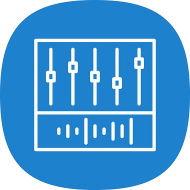 Basit Ekolayzır simgesi, vektör illüstrasyonu