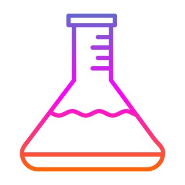 Laboratuvar cam şişe izole edilmiş vektör illüstrasyon grafik tasarımı                      