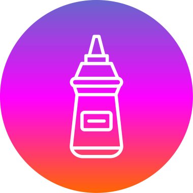 Hardal şişesinin vektör illüstrasyon simgesi 