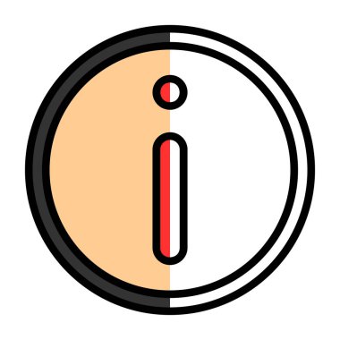 Basit bilgi işareti simgesi, vektör illüstrasyonu