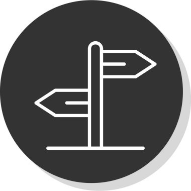 yön işareti vektör illüstrasyonuName