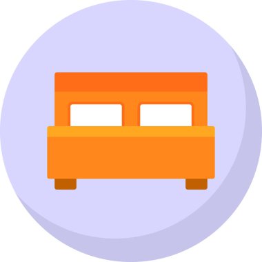 yatak ikonu vektör illüstrasyonu