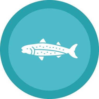 Uskumru balığı ikon vektör çizimi