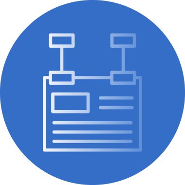 Ağ simgesi. İş simgesinin basit illüstrasyonu