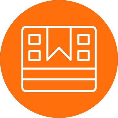 Paket kutusu simgesi, vektör illüstrasyonu 