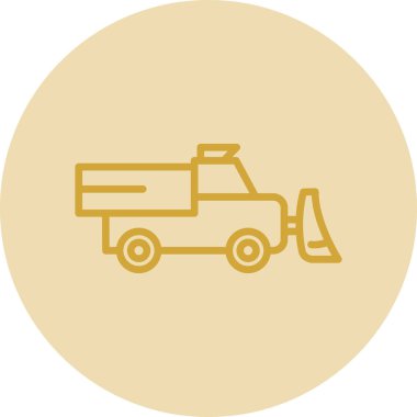 Kar temizleme kamyonu vektör düz simgesi