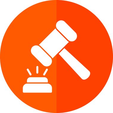 Açık arttırma. Web simgesi vektör illüstrasyonu 