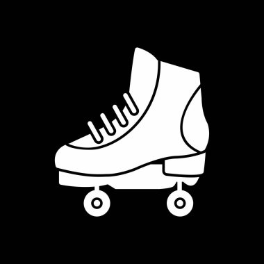 Kaykay ayakkabısı ikonu. Web için paten kayma vektör simgesinin basit bir gösterimi